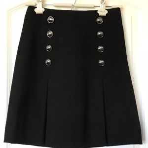Etcetera Black Pleated Button Skirt